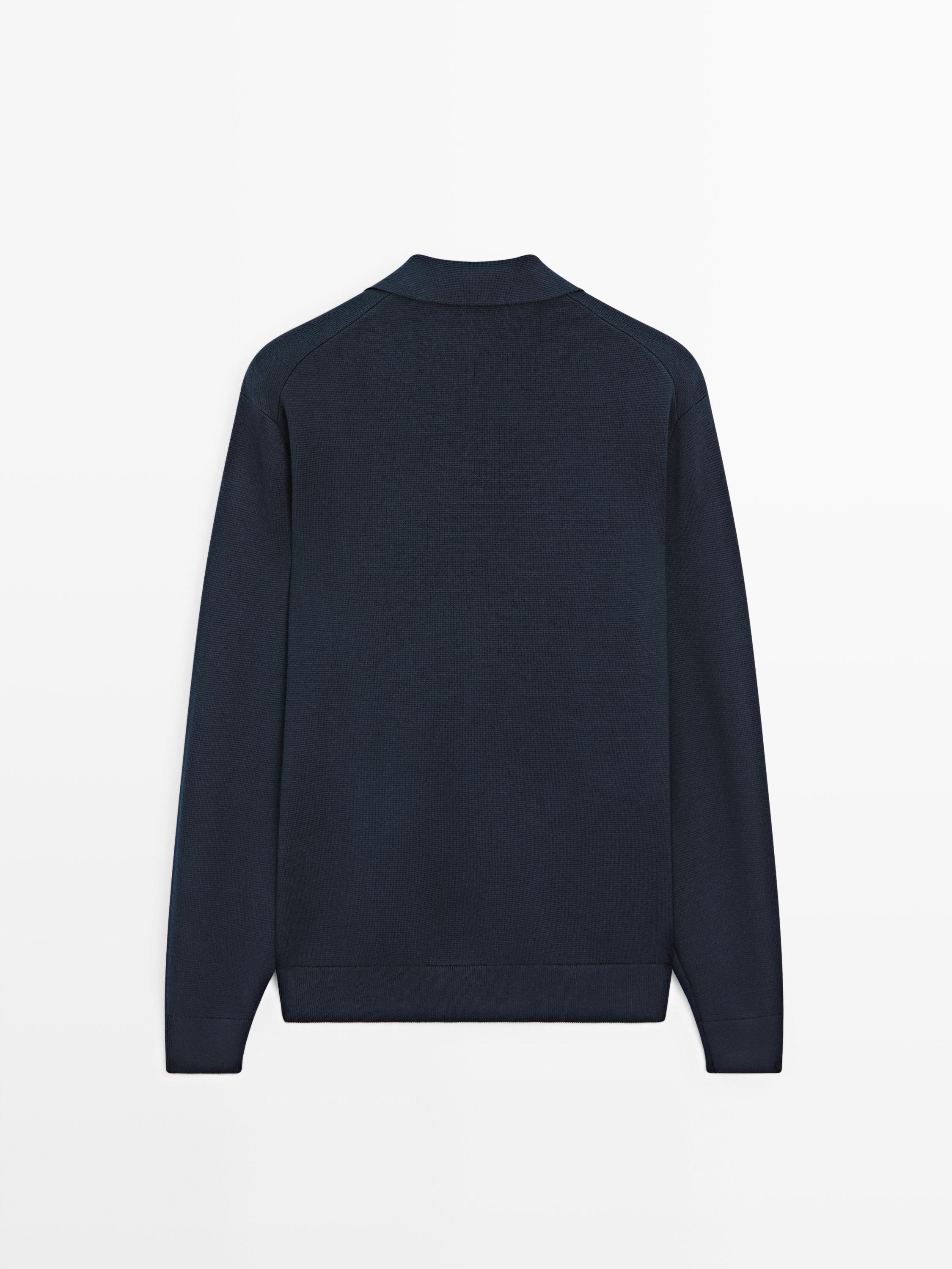 Cardigan à col polo 100 % coton